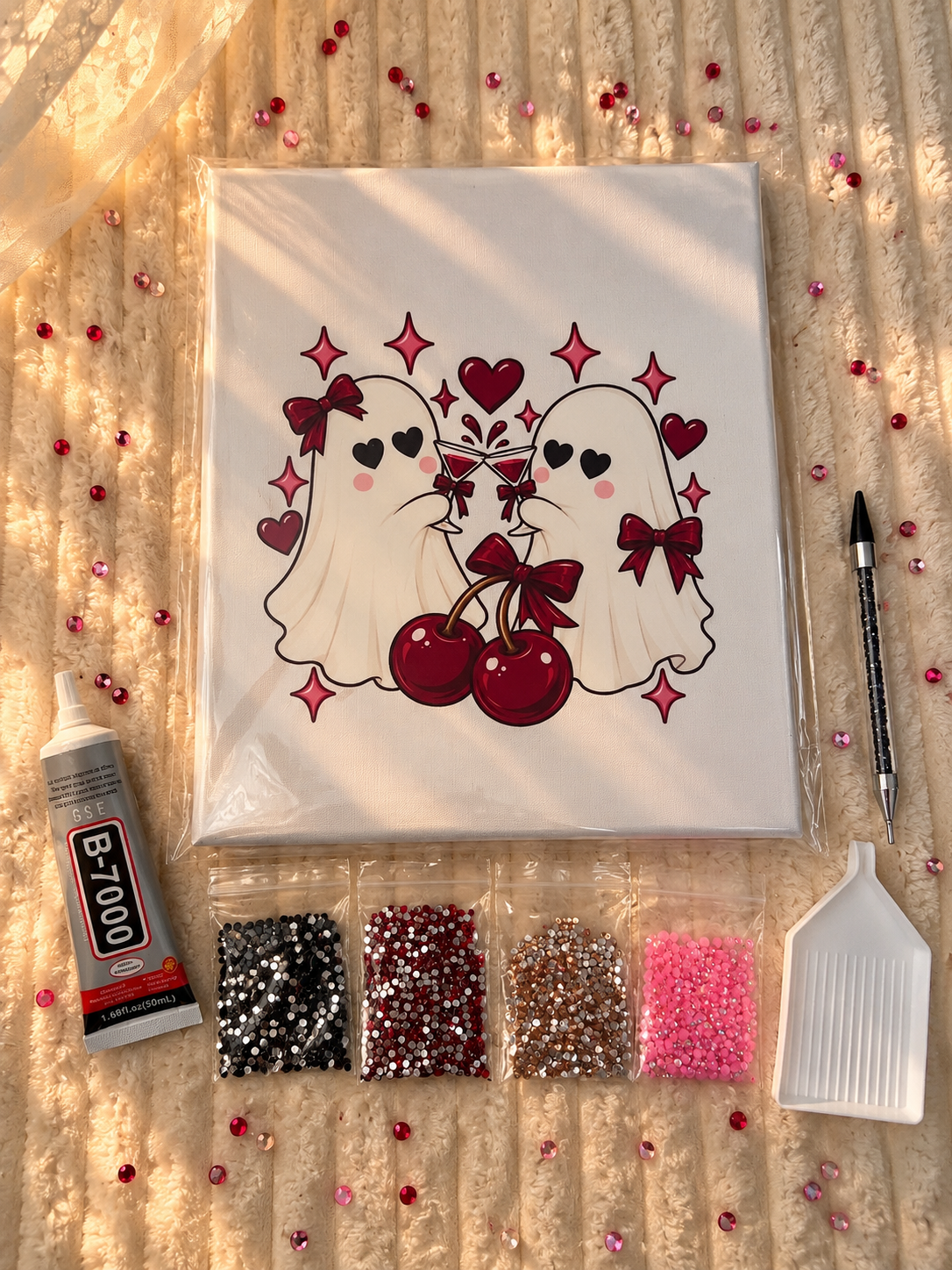 Cherry Ghost Couple Rhinestone Kit